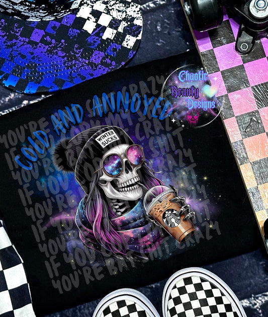 Cold and annoyed - png