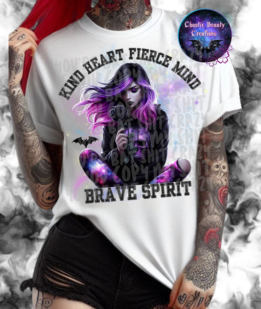 Kind heart fierce mind - png