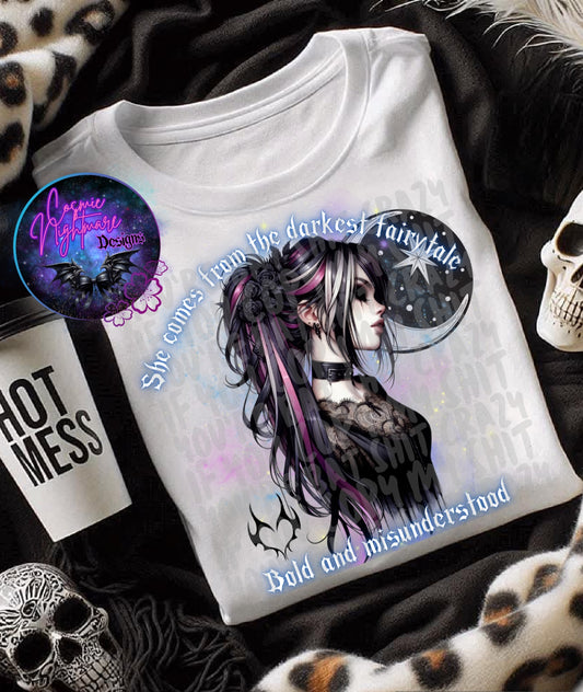 She came from the darkest fairytale - png