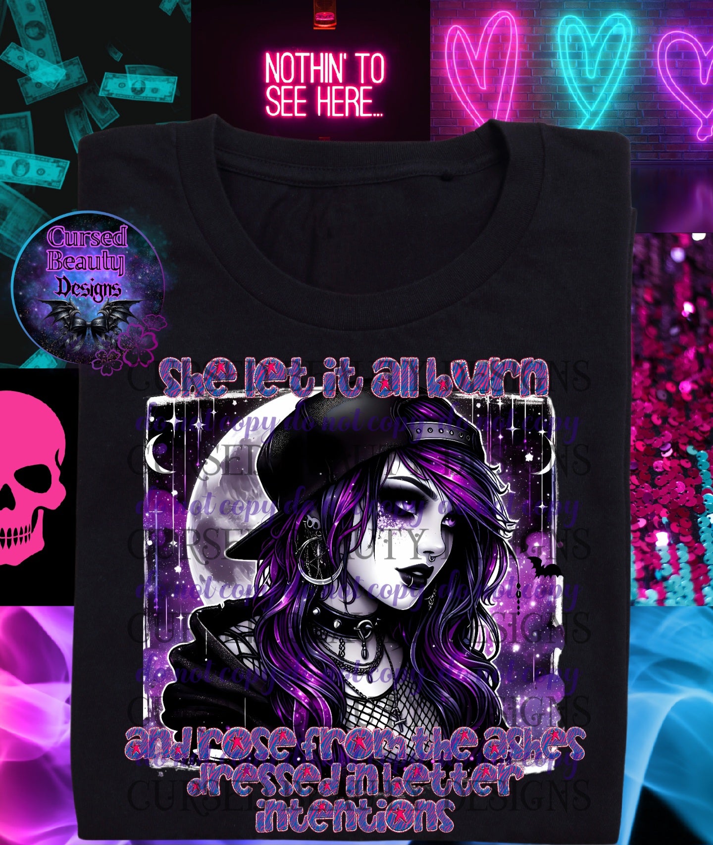 She let is all burn - png