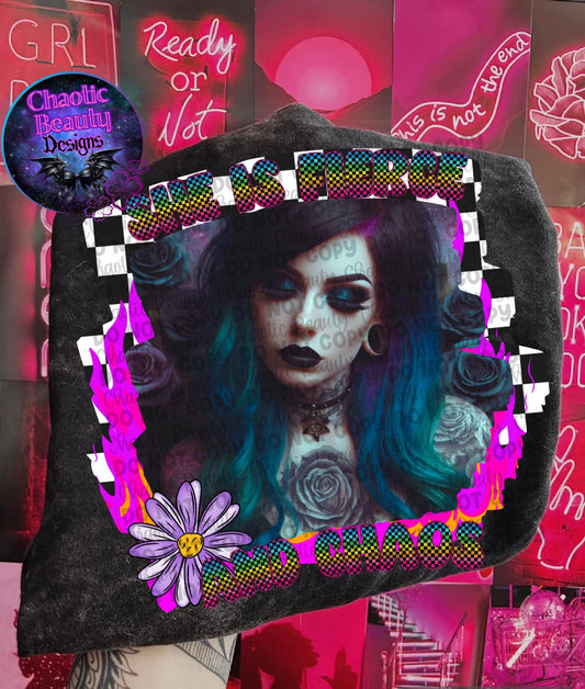 She is fierce and chaos - png