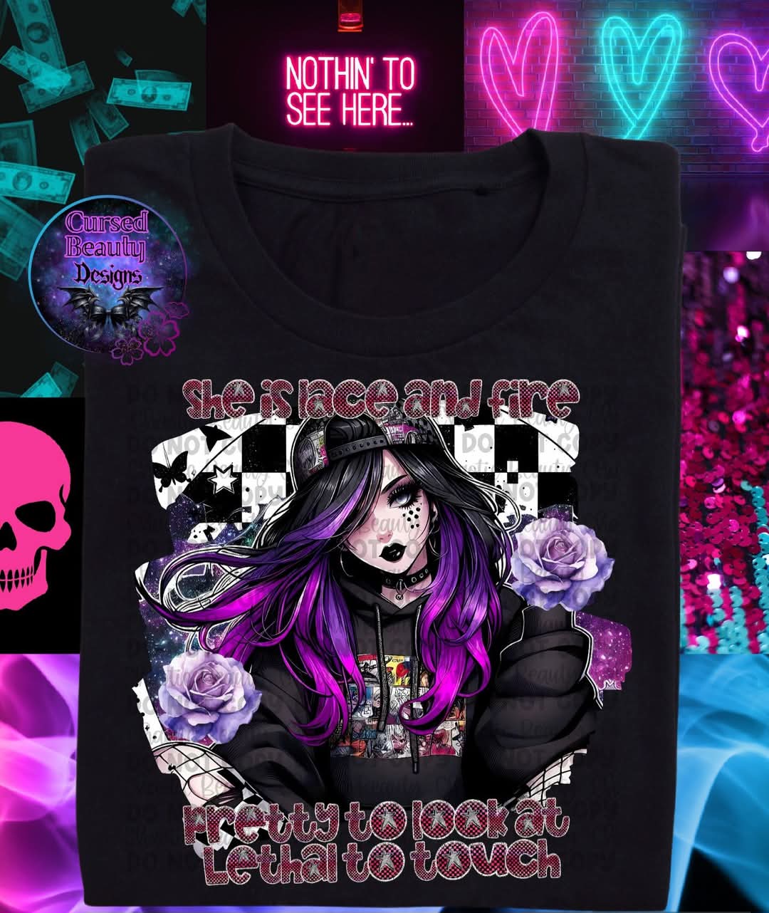 She is lace and fire - png