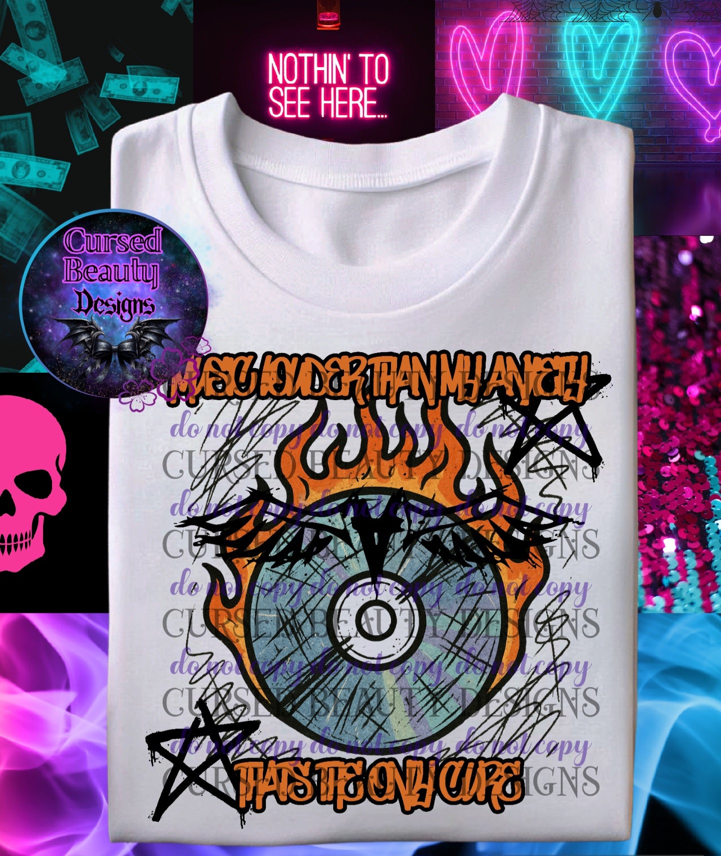 Music louder than my anxiety - png